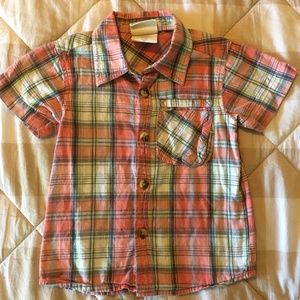 C R Sport boys button down short sleeve shirt